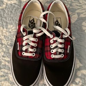 Red and black Vans